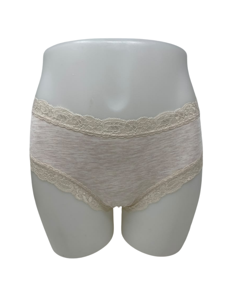 Fleur't Honey Oat Iconic Modal Lace Hi Waisted Brief