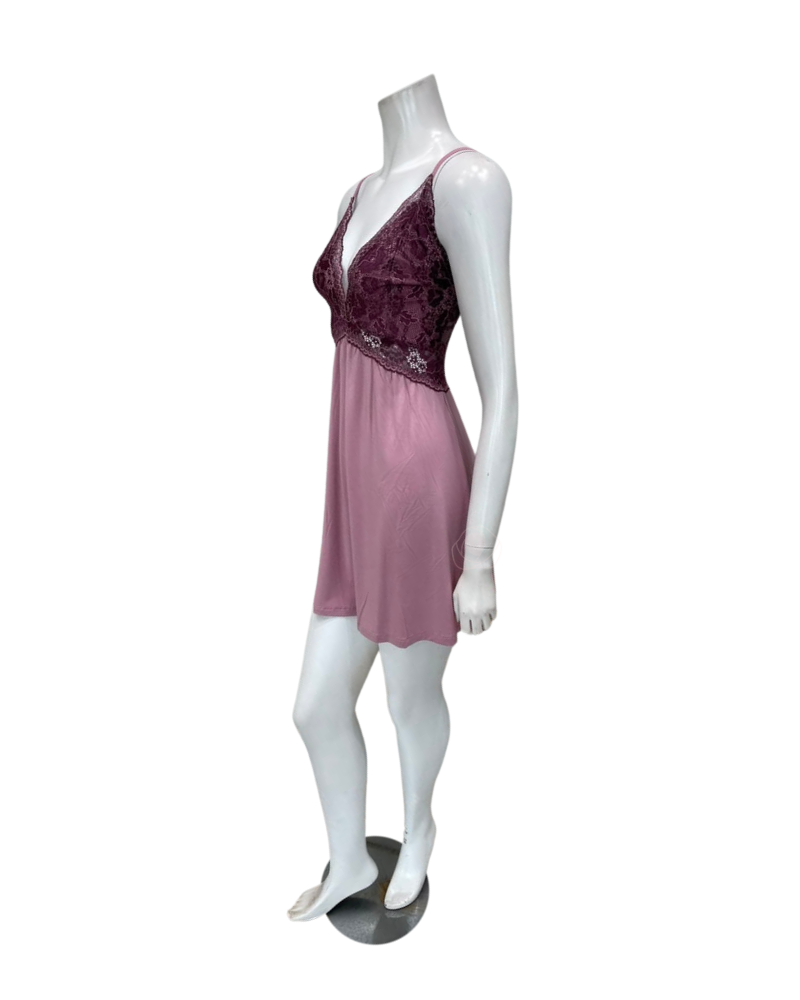 Oh! Zuza Lilac Lace Modal Chemise