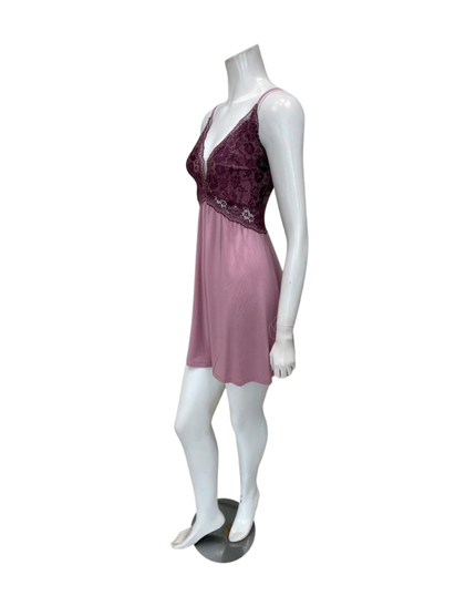 Oh! Zuza Lilac Lace Modal Chemise