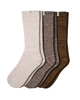 UGG Burnt Cedar/ Moonlight/ Coffee Grounds Rib Knit Slouchy Crew Socks 3 Pk Set