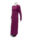 Angelice Plum Royal Embroidery Modal Coverall Nursing Nightgown