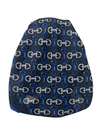 It's Younique Black/Blue Links Shimmer Pre-Tied Open Back Bandanna with Velvet Grip