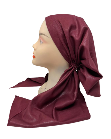 Ahead Burgundy Tender Tone Israeli Style Long Tails Pre-Tied Bandanna