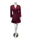 Rya Collection Dark Cherry Calypso Chemise & Wrap Set