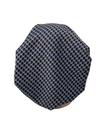Triple Up Blue/Brown Houndstooth Print Unlined Pre-Tied Bandanna