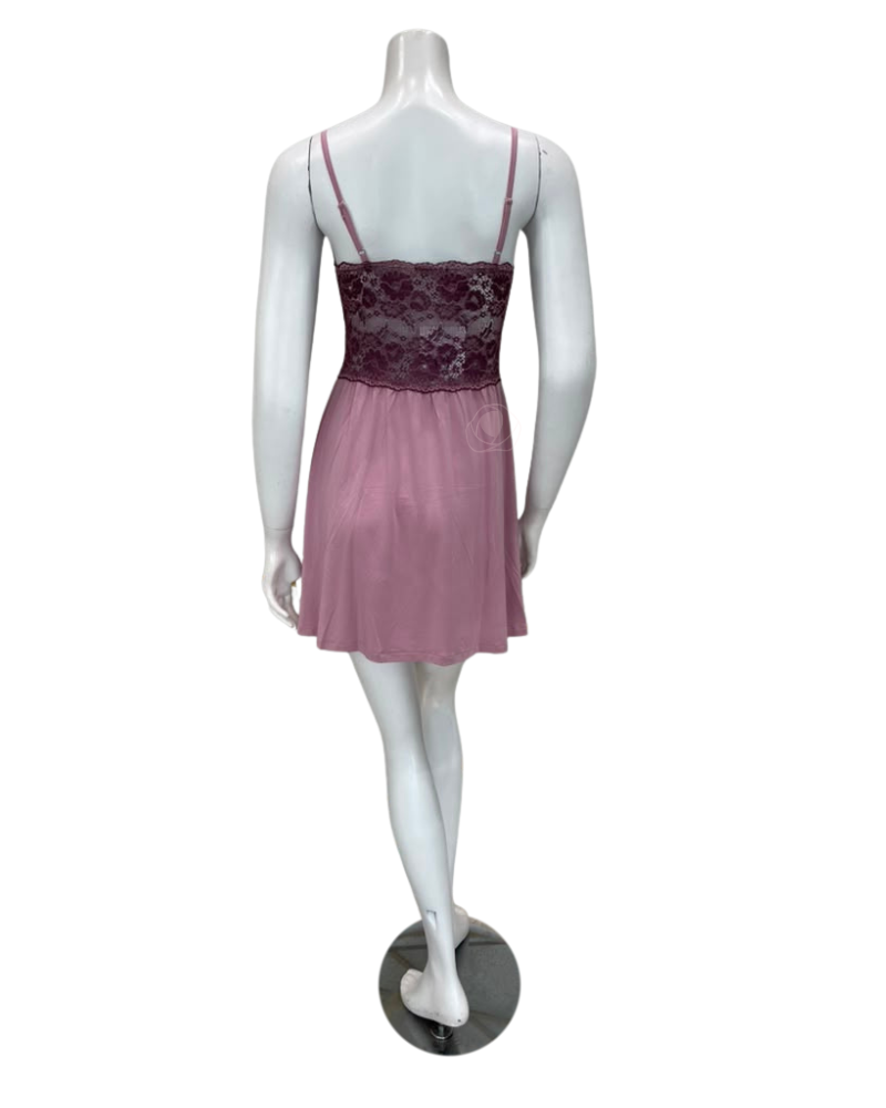 Oh! Zuza Lilac Lace Modal Chemise