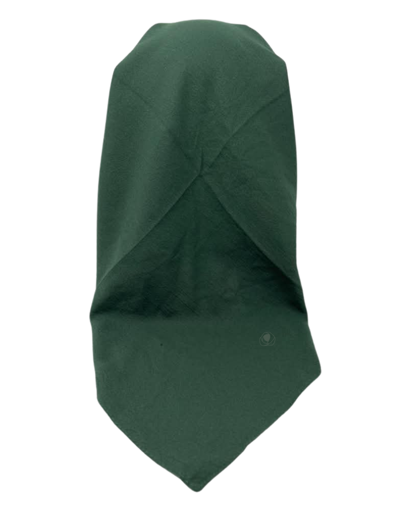 It's Younique Solid Hunter Green Favorite Fabric Pre-Tied Open Back Bandanna with Velvet Grip