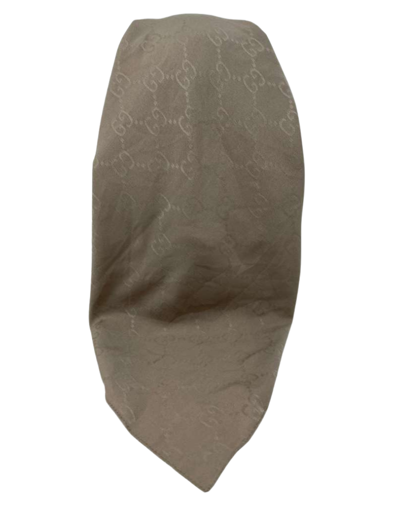 It's Younique Taupe Designer Inspired  Pre-Tied Open Back Bandanna with Velvet Grip