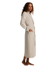 Petite Plume Taupe Jacquard Ophelia Pima Cotton Blend Robe