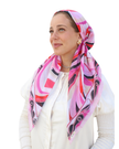 Scarf Bar Inspired Flame Ribbon Classic Pre-Tied Bandanna with Velvet Grip