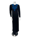 The Star Story Royal Blue Scroll Black Modal Button Down Nightgown