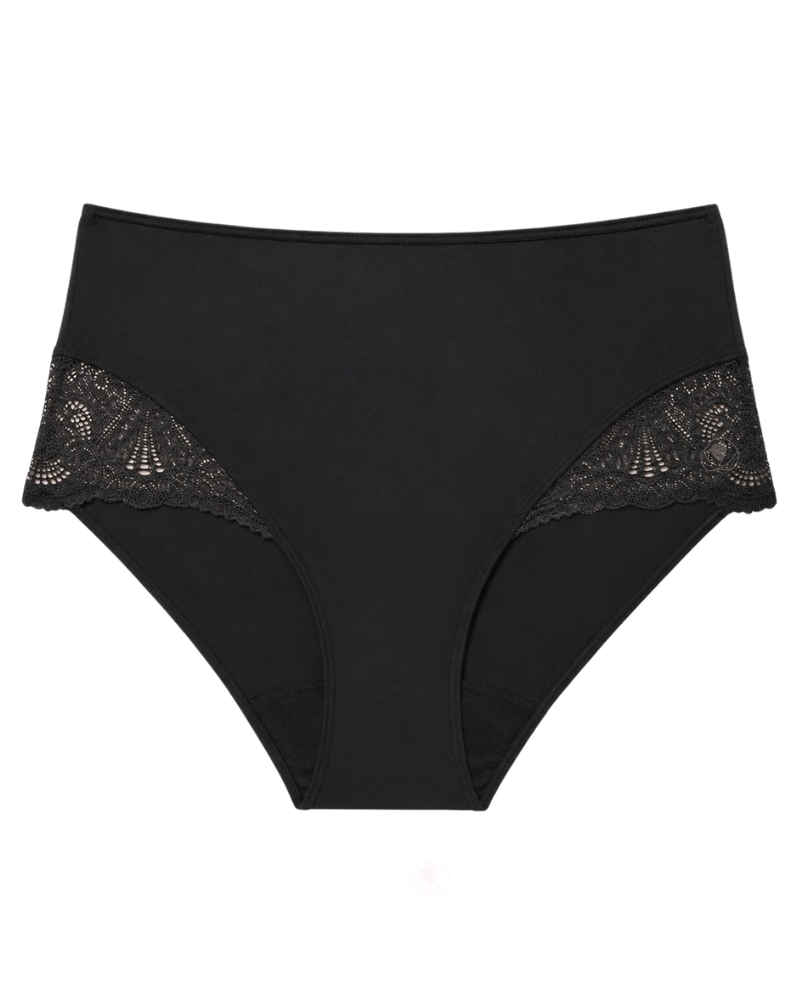 Fleur't Black Belle Epoque High Waist Panty Myselflingerie.com