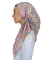 Camellia Sky Open Back Adjustable Pre-Tied Bandanna with Velvet Grip