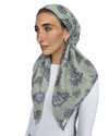 Olive Chateau Toile Classic Pre-Tied Bandanna with Velvet Grip