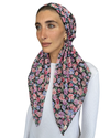 Ditsy Noir Classic Pre-Tied Bandanna with Velvet Grip