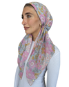 Camellia Sky Classic Pre-Tied Bandanna with Velvet Grip