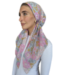 Camellia Sky Classic Pre-Tied Bandanna with Velvet Grip