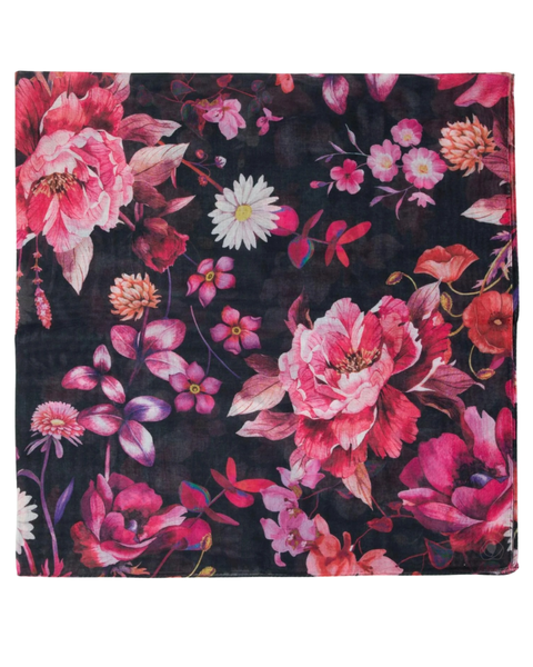 Tal New York Pinkberry Bloom  Square Scarf with Hidden Grip Myselflingerie.com