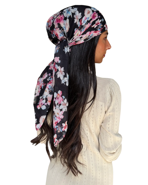 Scarf Bar Moonlight Garden Square Scarf with Invisible Grip Myselflingerie.com