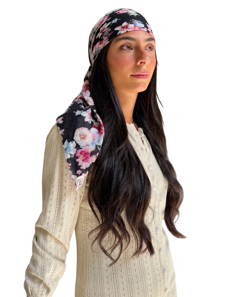 Scarf Bar Moonlight Garden Square Scarf with Invisible Grip