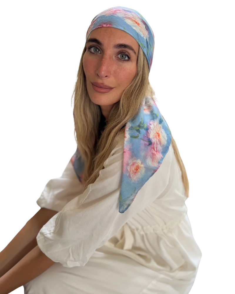 Scarf Bar Painters Garden Square Scarf with Invisible Grip