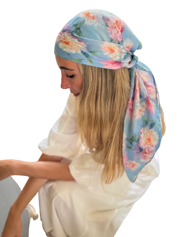 Scarf Bar Painters Garden Square Scarf with Invisible Grip