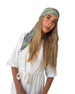 Scarf Bar Olive Chateau Toile Square Scarf with Invisible Grip