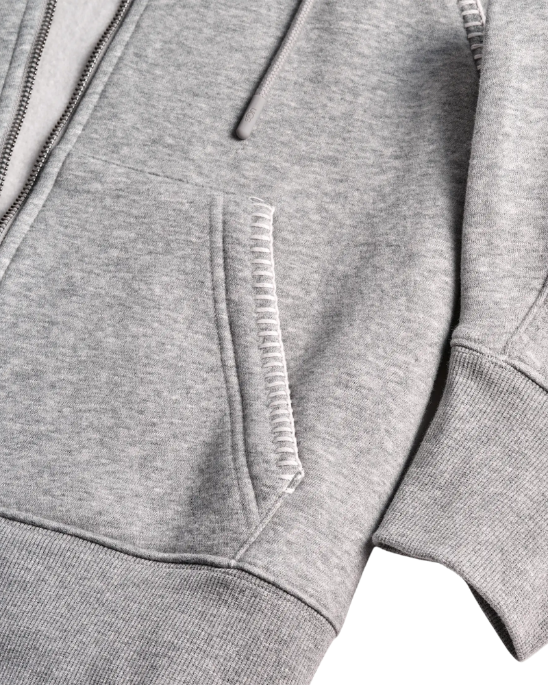 UGG Grey Heather Classic Full-Zip Hoodie Myselflingerie.com 