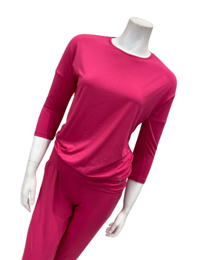 Oh! Zuza Raspberry Classic Modal Pajamas Set Myselflingerie.com
