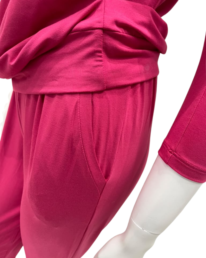 Oh! Zuza Raspberry Classic Modal Pajamas Set Myselflingerie.com