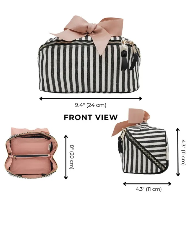 Bag All 9153 Striped Makeup & Toiletry Accordion Box Myselflingerie.com
