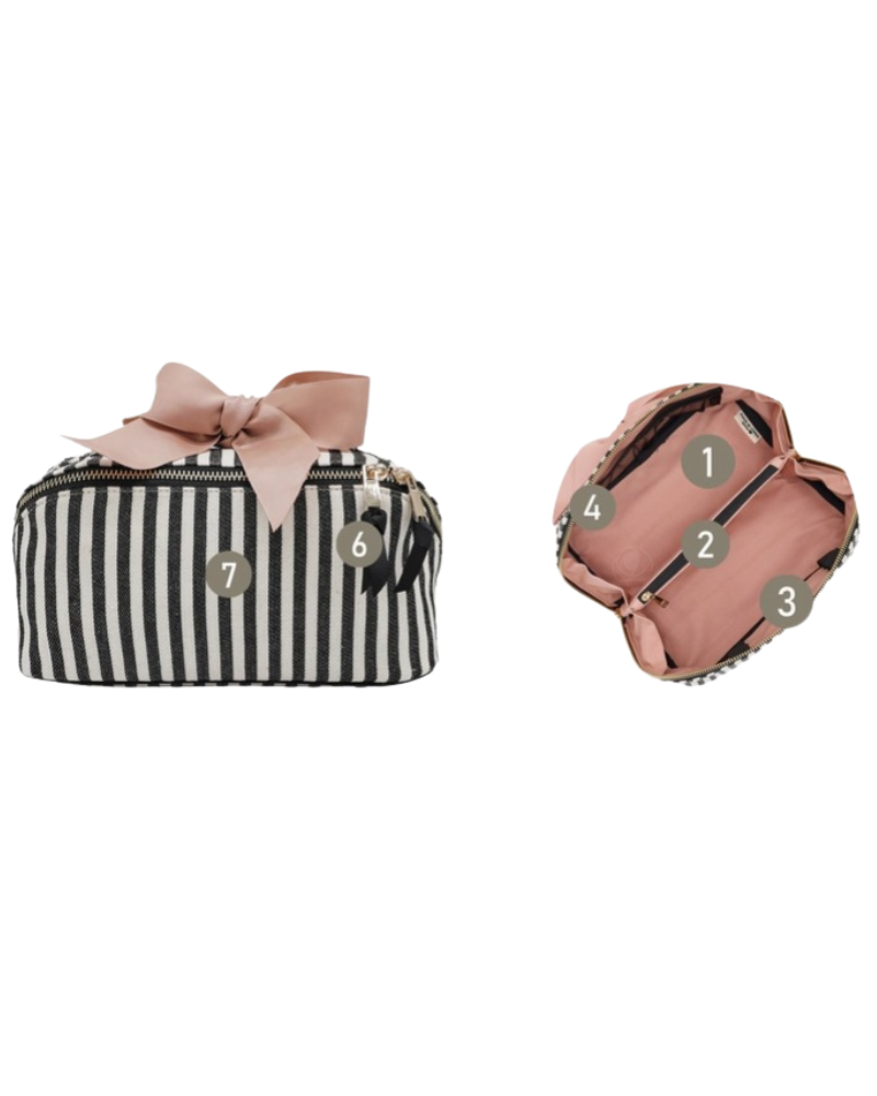 Bag All 9153 Striped Makeup & Toiletry Accordion Box Myselflingerie.com