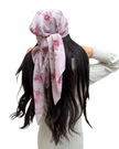 Scarf Bar Rosewood Petals Square Scarf with Invisible Grip