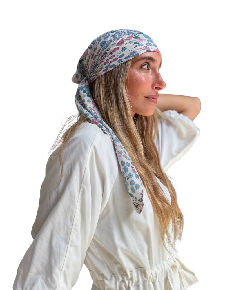 Scarf Bar Ditsy Meadow Square Scarf with Invisible Grip Myselflingerie.com