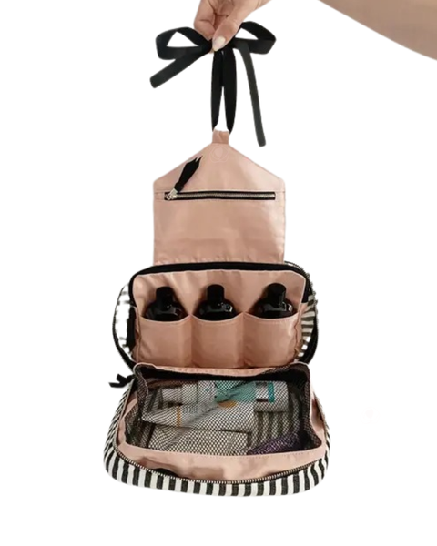 Bag All MTFHCS Striped My Toiletry Folding/Hanging Toiletry Case Myselflingerie.com