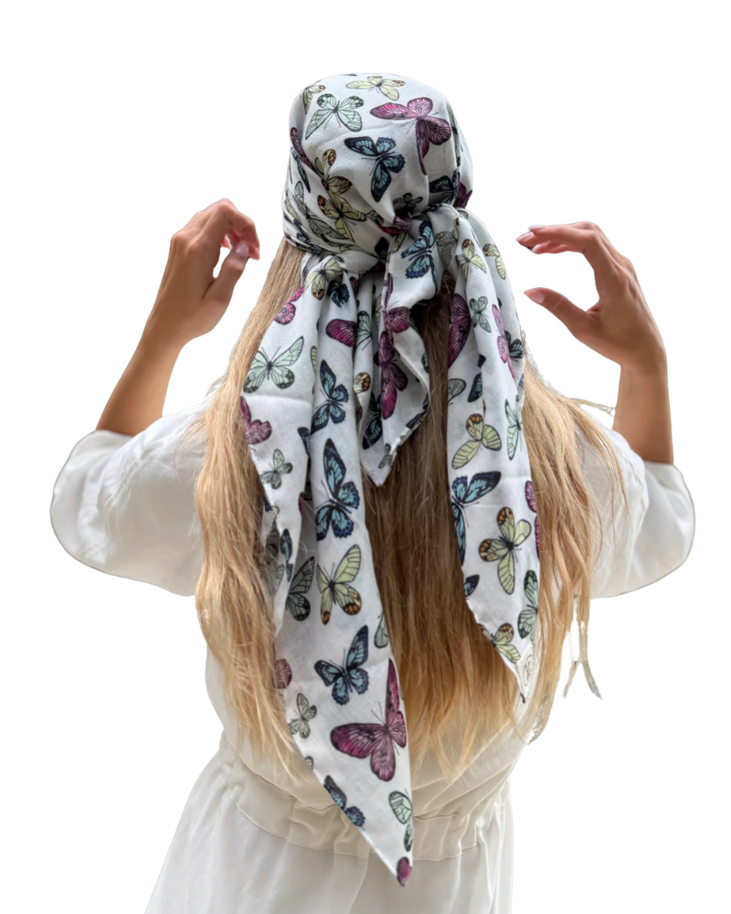 Scarf Bar Butterfly Muse Square Scarf with Invisible Grip