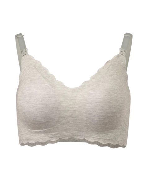NinetoFive MNURS Grey Modal Wire Free Nursing Bra Myselflingerie.com