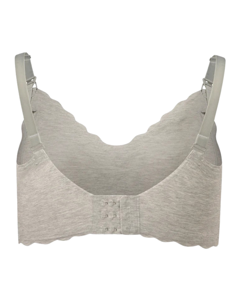 NinetoFive MNURS Grey Modal Wire Free Nursing Bra Myselflingerie.com