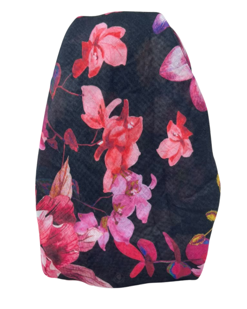 Tal New York Pinkberry Bloom Open Back Pre-Tied Bandanna with Velvet Grip Myselflingerie.com