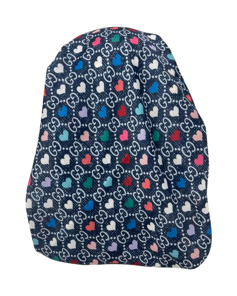 It's Younique OB-GG-BL Blue GG Inspired Pre-Tied Open Back Bandanna with Velvet Grip