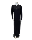 Angelice Black Royal Embroidery Modal Coverall Nursing Nightgown
