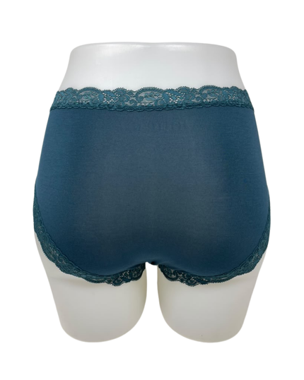 Fleur't Deep Spruce Iconic Modal Lace Hi Waisted Brief