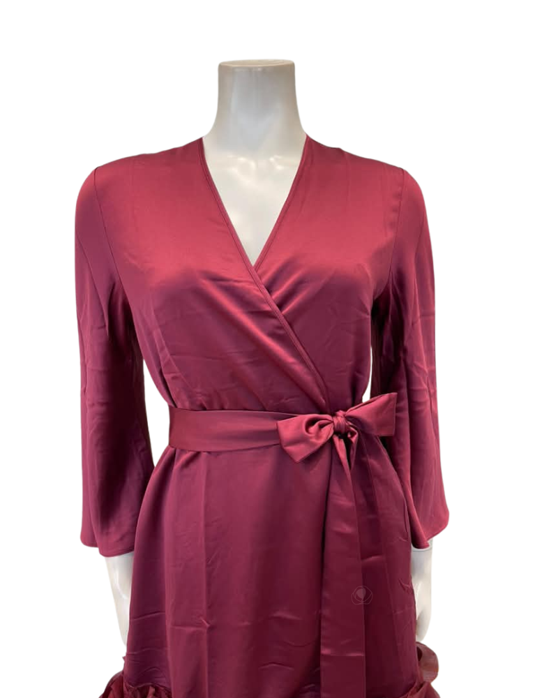 Rya Collection Dark Cherry Calypso Chemise & Wrap Set