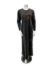 Pen-ky Olive Embroidered Flowers Velour Pull On Nightgown