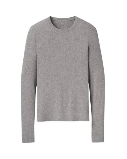 UGG 1182412 Grey Heather Aidelene Long Sleeve Rib Tee