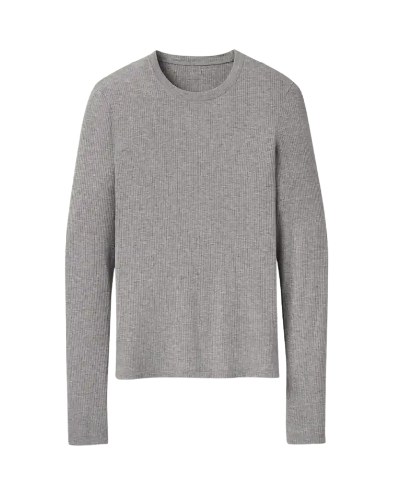 UGG 1182412 Grey Heather Aidelene Long Sleeve Rib Tee