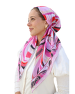 Scarf Bar Inspired Flame Ribbon Classic Pre-Tied Bandanna with Velvet Grip