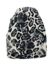 It's Younique Black/Grey Leopard Spots Pre-Tied Open Back Bandanna with Velvet Grip