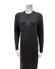 Angelice Black Royal Embroidery Modal Coverall Nursing Nightgown