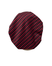 Triple Up BUL208 Black/Red Plaid Unlined Pre-Tied Bandanna